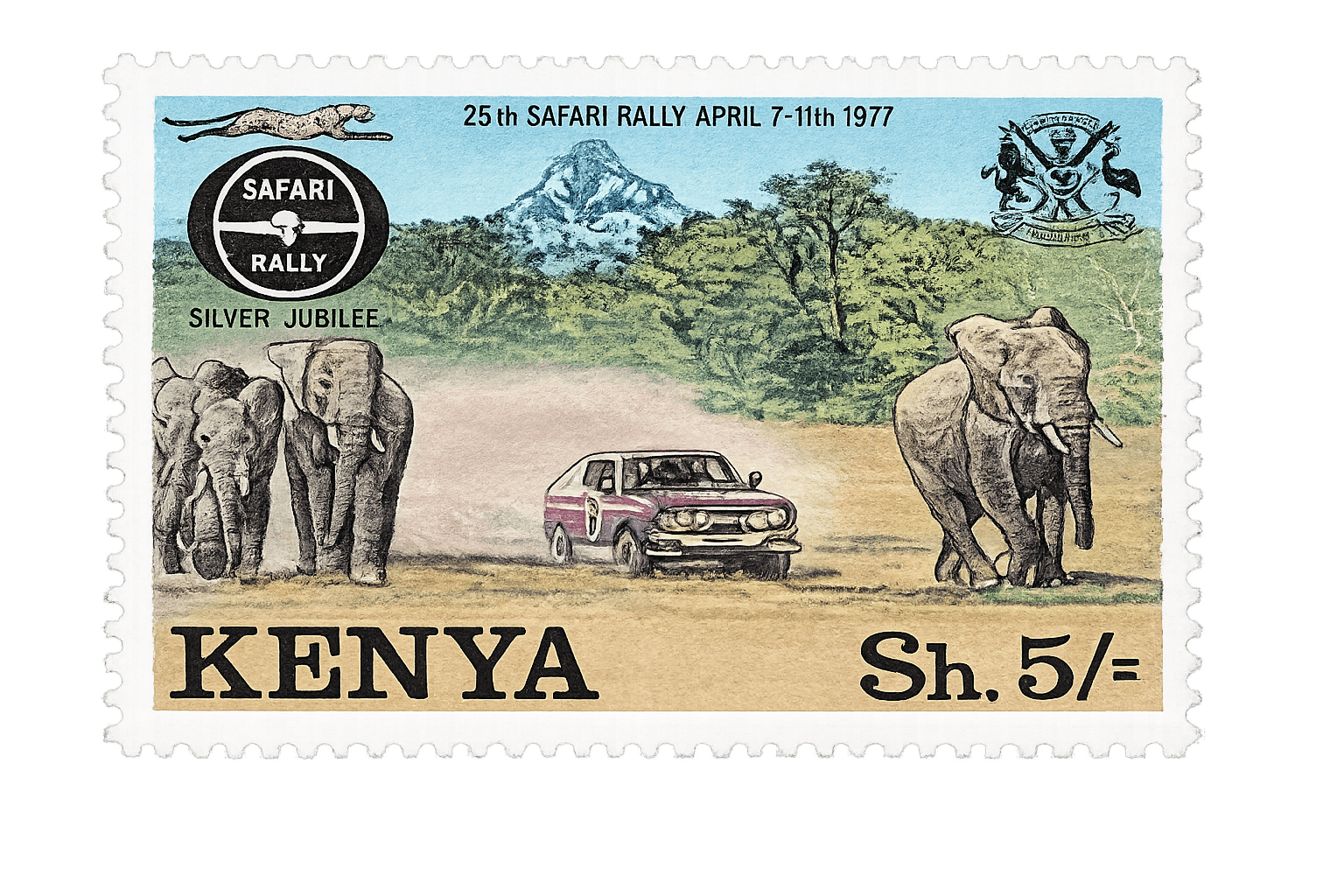 Kenya 25th Safari Rally stamp